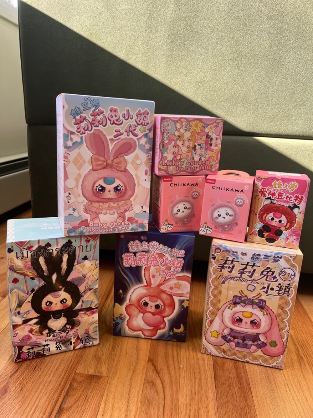 Blind Box Bundle of 8 plush dolls (baby three, BB3, lilyrabbit town, chiikawa)
